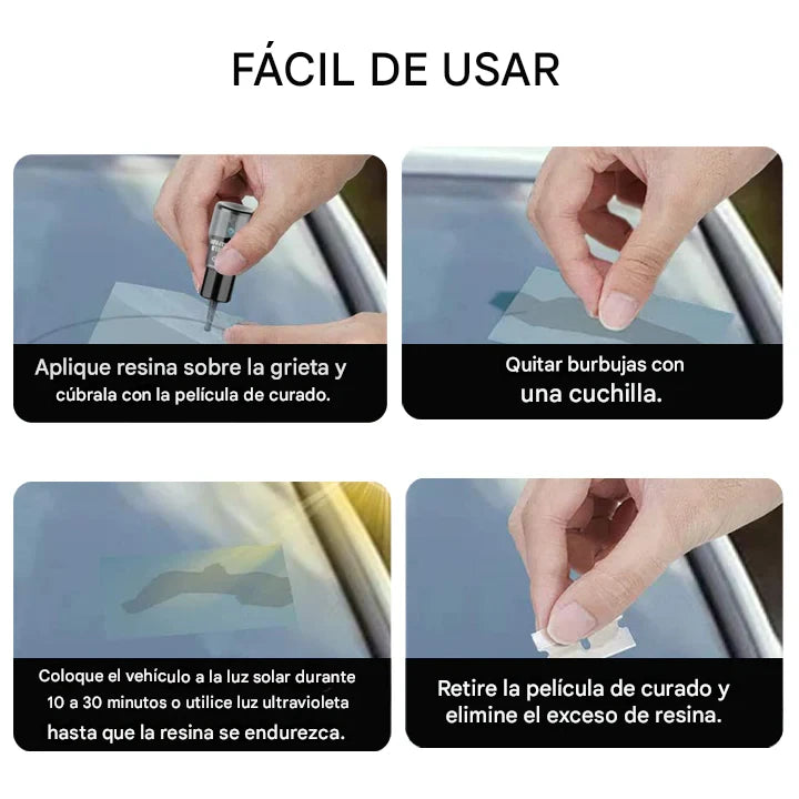 2X1 Kit Reparador de Parabrisas – Fácil y Eficaz